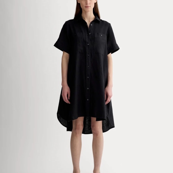 Vince Dresses & Skirts - NWT Everlane Black The Daytripper Linen Shirt Dress With Pockets M